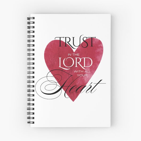 Item preview, Trust in the Lord with All Your Heart — Red Watercolor Heart designed and sold by Our Bible Journey.