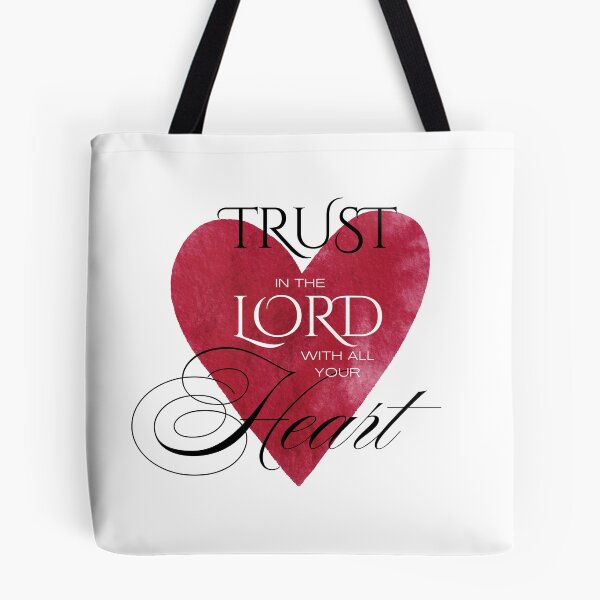 Item preview, Trust in the Lord with All Your Heart — Red Watercolor Heart designed and sold by Our Bible Journey.