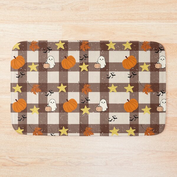 Item preview, Cute Halloween Pumpkins, Ghosts, and Stars on Plaid Stickers, T-Shirts, Phone Cases, Tote Bags, Notebooks, Mugs, Pillows, Art Prints, Laptop Sleeves, Leggings, Dresses, and Backpacks designed and sold by ArtwithRabbit.