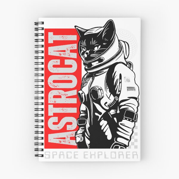 Item preview, Black Red and White Grunge Astrocat Graphic T Shirt designed and sold by yahya tougui.