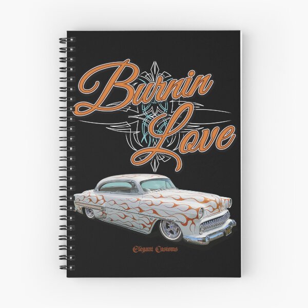 Item preview, 1954 BelAir Burnin Love with text - Lowrider, Kustom, Hot Rod, Muscle Car designed and sold by Elegant Customs.