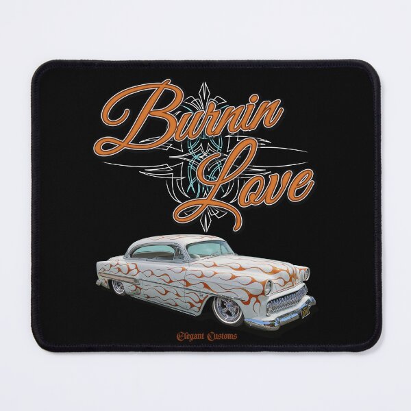 Item preview, 1954 BelAir Burnin Love with text - Lowrider, Kustom, Hot Rod, Muscle Car designed and sold by Elegant Customs.
