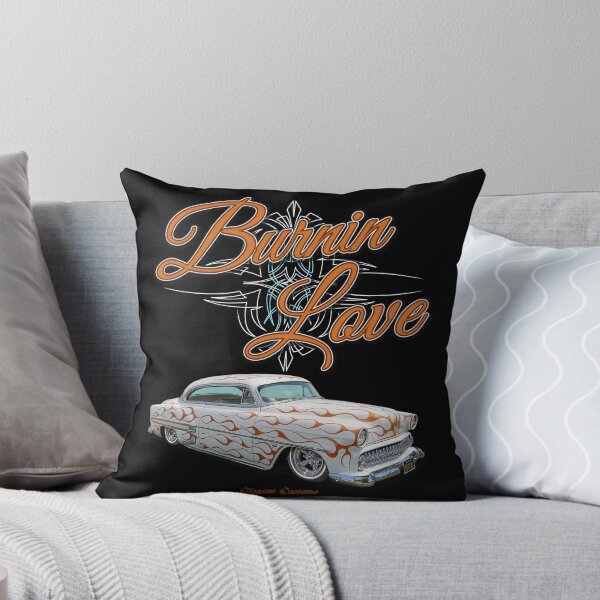 Item preview, 1954 BelAir Burnin Love with text - Lowrider, Kustom, Hot Rod, Muscle Car designed and sold by Elegant Customs.