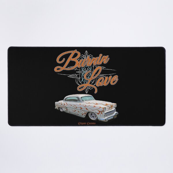 Item preview, 1954 BelAir Burnin Love with text - Lowrider, Kustom, Hot Rod, Muscle Car designed and sold by Elegant Customs.