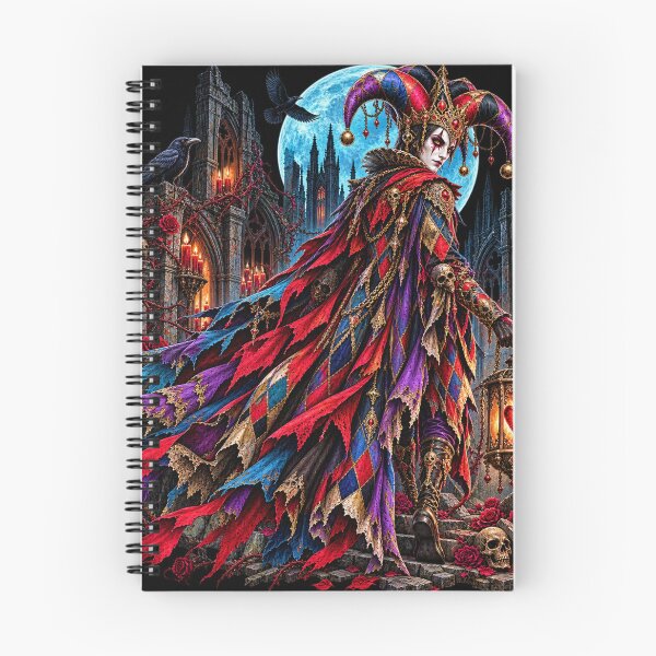 Item preview, Harlequin of the Hollow Court – Gothic Jester Dark Fantasy designed and sold by TheInkRaven.