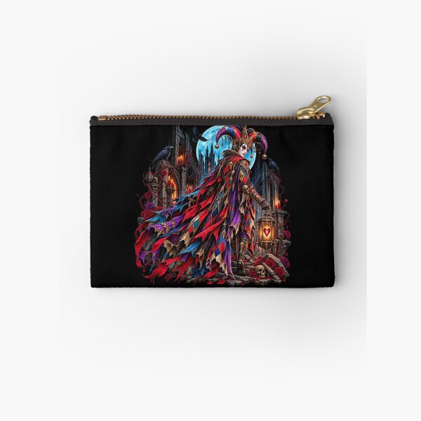 Item preview, Harlequin of the Hollow Court – Gothic Jester Dark Fantasy designed and sold by TheInkRaven.