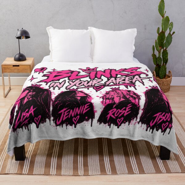 Item preview, BLINKS In Your Area – Pink Black Graffiti K-Pop Mural Fan Art designed and sold by storeAC.