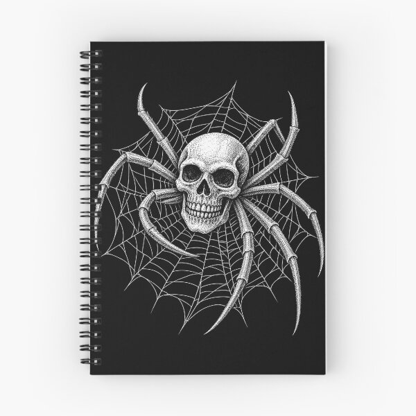 Item preview, Gothic Skull Spider Web Illustration designed and sold by SassCity.