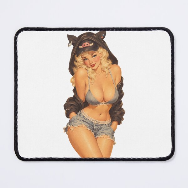 Item preview, Vintage Cryin' Boar Pin Up Girl – Retro Americana Pig Pinup designed and sold by Cosplayvintage.