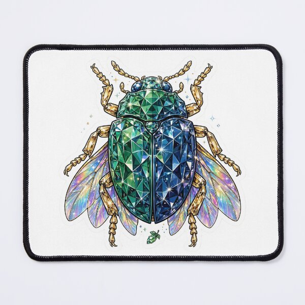 Item preview, Jewel Beetle Crystal Sticker - Emerald Sapphire Diamond Bug designed and sold by FineLineBotanical .