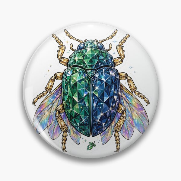 Item preview, Jewel Beetle Crystal Sticker - Emerald Sapphire Diamond Bug designed and sold by Crystal Critters .