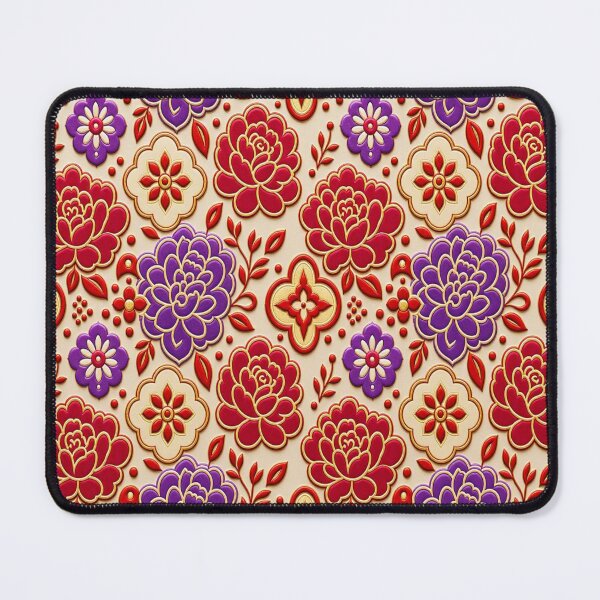 Item preview, 3D Ornate Floral Phoenix Emblem & Seamless Pattern designed and sold by Breezes-of-Ida.