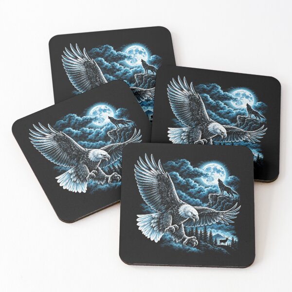 Item preview, Moonlit Eagle and Howling Wolf designed and sold by SassCity.