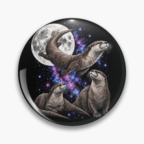 Item preview, Celestial Otters Under Full Moon designed and sold by SassCity.