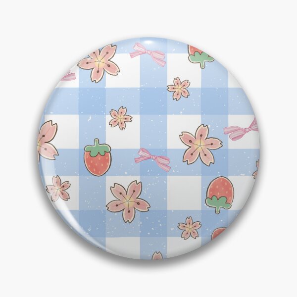 Item preview, Cute Summer Berry and Blue Gingham Design for Stickers, T-Shirts, Phone Cases, Tote Bags, Notebooks, Mugs, Pillows, Art Prints, Laptop Sleeves, Leggings, Dresses, and Backpacks designed and sold by ArtwithRabbit.