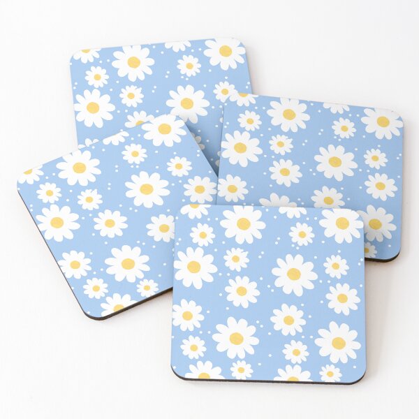 Item preview, Cheerful Field of White Daisies on a Soft Blue Sky for Stickers, T-Shirts, Phone Cases, Tote Bags, Notebooks, Mugs, Pillows, Art Prints, Laptop Sleeves, Leggings, Dresses, and Backpacks designed and sold by ArtwithRabbit.