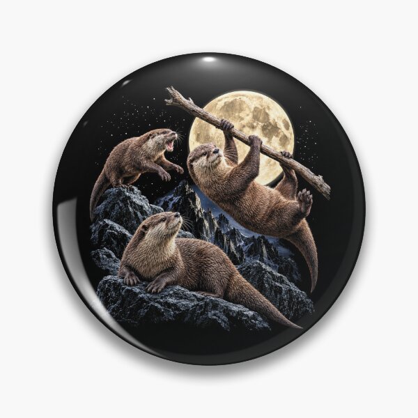 Item preview, Moonlit Otters in Mountain Stream designed and sold by SassCity.