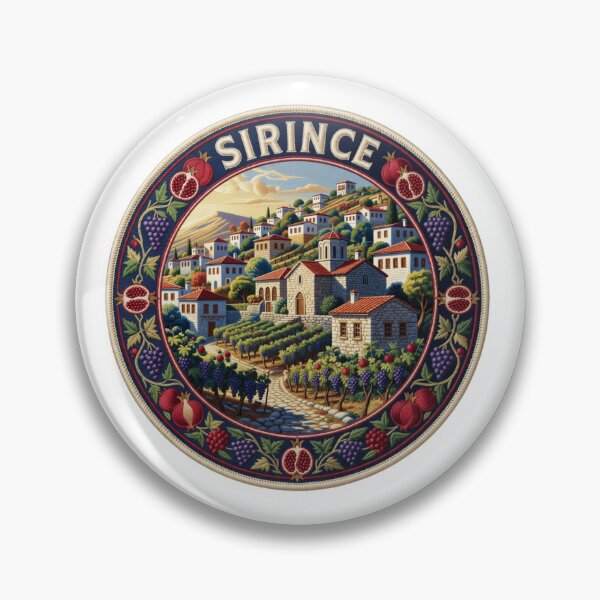Item preview, Sirince Turkey Hillside Village Vineyard Embroidered Patch Sticker designed and sold by Imaginarium of Chaos falcon88 .
