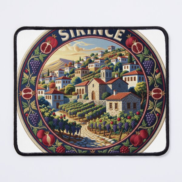 Item preview, Sirince Turkey Hillside Village Vineyard Embroidered Patch Sticker designed and sold by Imaginarium of Chaos falcon88 .