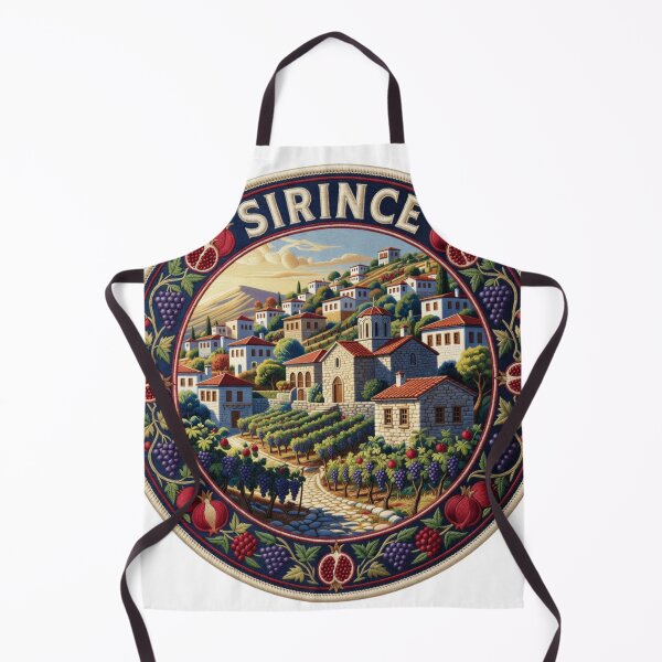 Item preview, Sirince Turkey Hillside Village Vineyard Embroidered Patch Sticker designed and sold by Imaginarium of Chaos falcon88 .