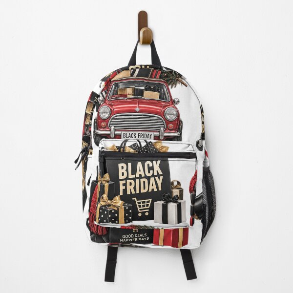 Item preview, Black Friday Shopping Sale Collection With Gift Boxes, Shopping Bags, French Bulldog, Cart, Red Car and Promotional Megaphone designed and sold by Gold Turtle  Lina.