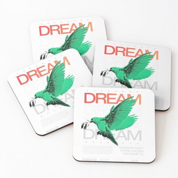 Item preview, Black Red and White Typographic Dream T-shirt designed and sold by yahya tougui.