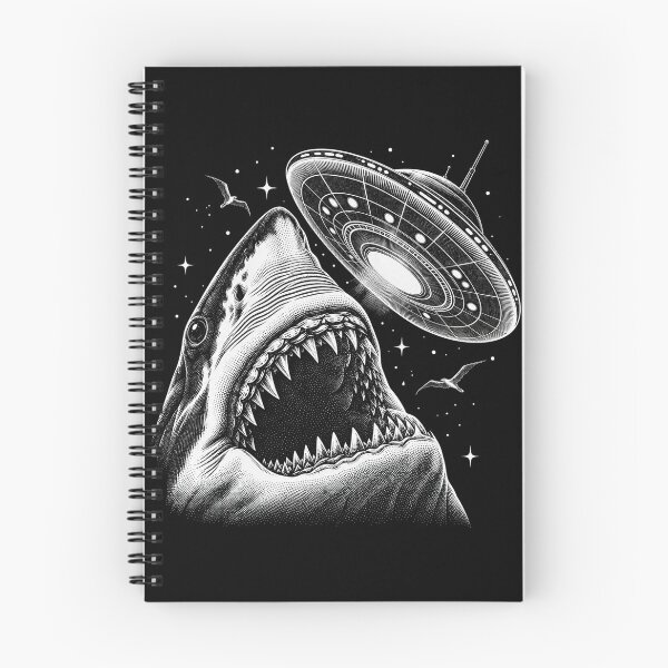 Item preview, Cosmic Shark and UFO Engraving designed and sold by SassCity.