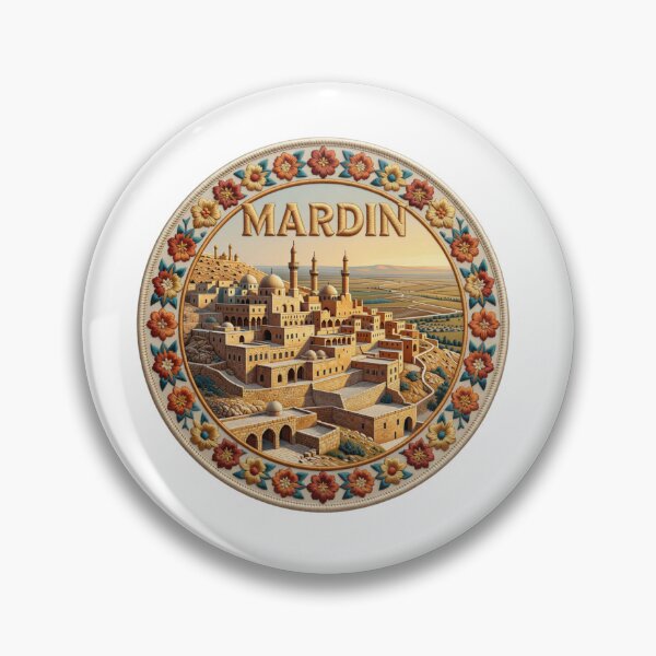 Item preview, Mardin Turkey Stone City Sunset Embroidered Patch Sticker designed and sold by Imaginarium of Chaos falcon88 .
