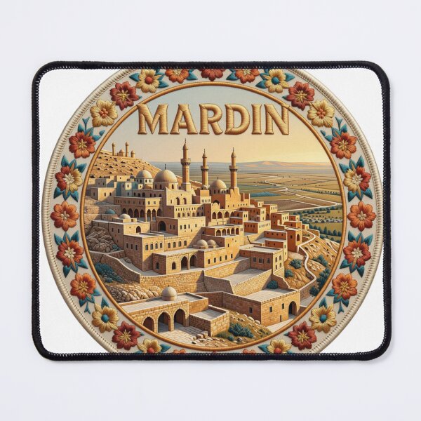 Item preview, Mardin Turkey Stone City Sunset Embroidered Patch Sticker designed and sold by Imaginarium of Chaos falcon88 .