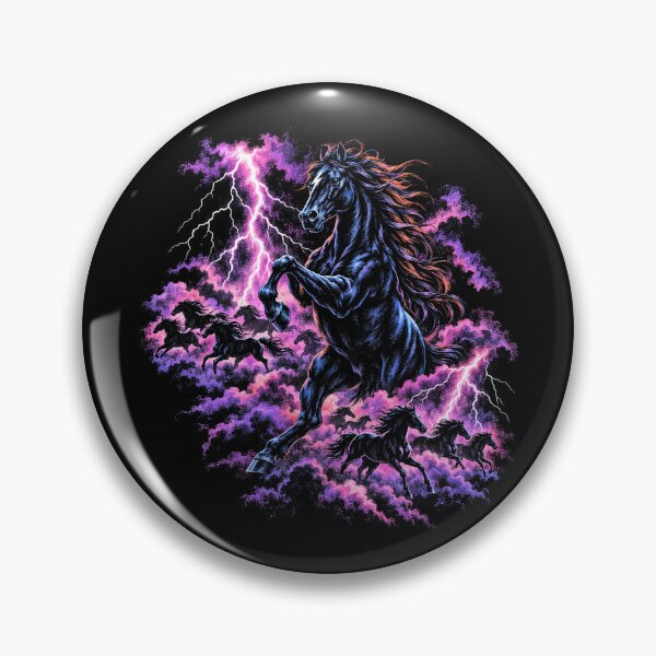 Item preview, Storm Rearing Horse in Purple Lightning designed and sold by SassCity.