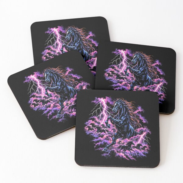 Item preview, Storm Rearing Horse in Purple Lightning designed and sold by SassCity.