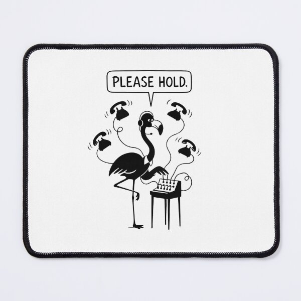 Item preview, Please Hold – Funny Flamingo Switchboard – Relatable Office & Admin Humor Art Tee designed and sold by bobscraze.
