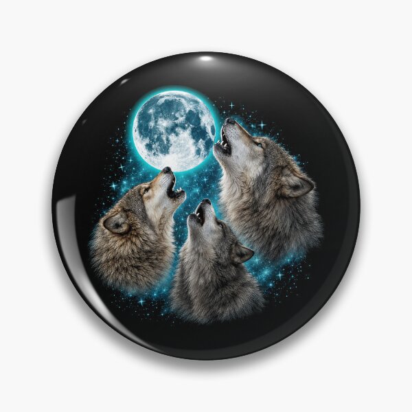 Item preview, Three Wolves Howling at Full Moon designed and sold by SassCity.
