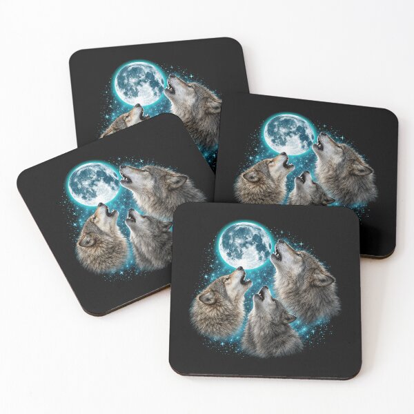 Item preview, Three Wolves Howling at Full Moon designed and sold by SassCity.