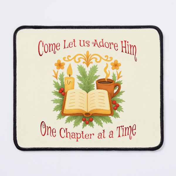 Item preview, Come Let Us Adore Him Christian Christmas Book Lover designed and sold by Sachie's Studio.