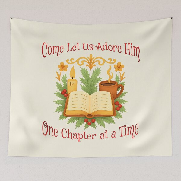 Item preview, Come Let Us Adore Him Christian Christmas Book Lover designed and sold by Sachie's Studio.