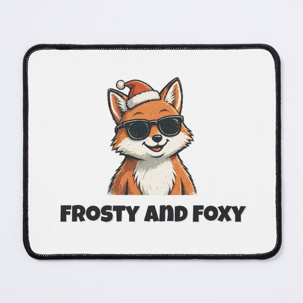 Item preview, Frosty And Foxy Funny Fox Christmas Design designed and sold by Wild Shades.
