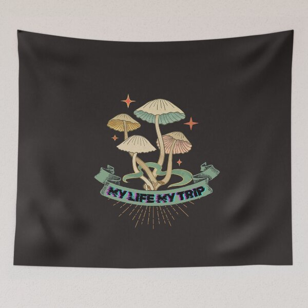 Item preview, My Life My Trip Vintage Mushroom Art designed and sold by Canislupus80.