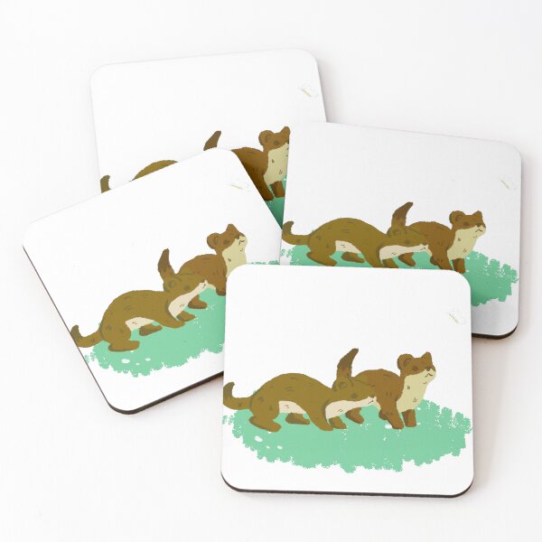 Item preview, Stoats and Butterfly Cute Cartoon designed and sold by Wyyrmwood.
