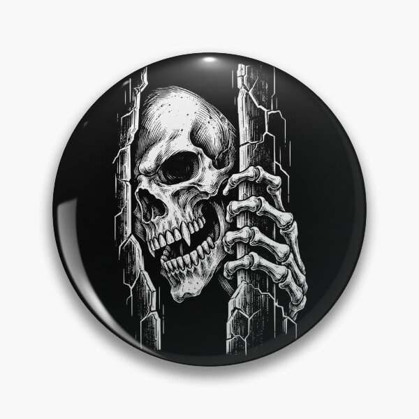 Item preview, Glitch Skull Skeleton Horror Illustration designed and sold by SassCity.