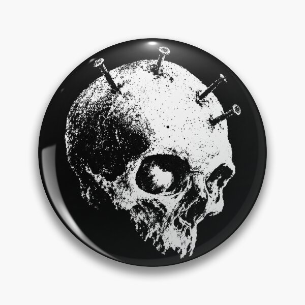 Item preview, Grunge Skull with Nails Portrait designed and sold by SassCity.