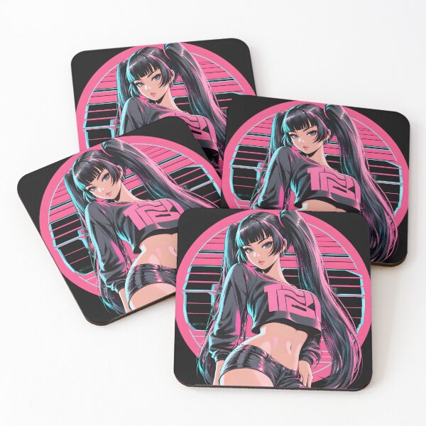 Item preview, Neon Cyberpunk Anime Girl, Retro Vaporwave designed and sold by NovaBlossomCo.