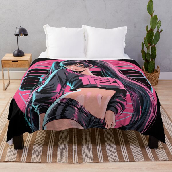 Item preview, Neon Cyberpunk Anime Girl, Retro Vaporwave designed and sold by NovaBlossomCo.
