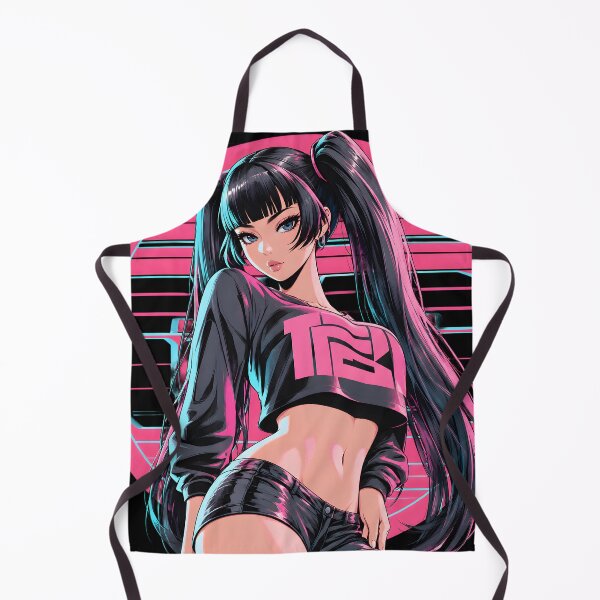Item preview, Chica anime cyberpunk neón, vaporwave retro designed and sold by NovaBlossomCo.