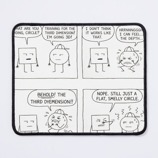 Item preview, Circle Strains for the Third Dimension — Second-Dyemension Funny Geometry Cartoon designed and sold by 2nd-dyemension.