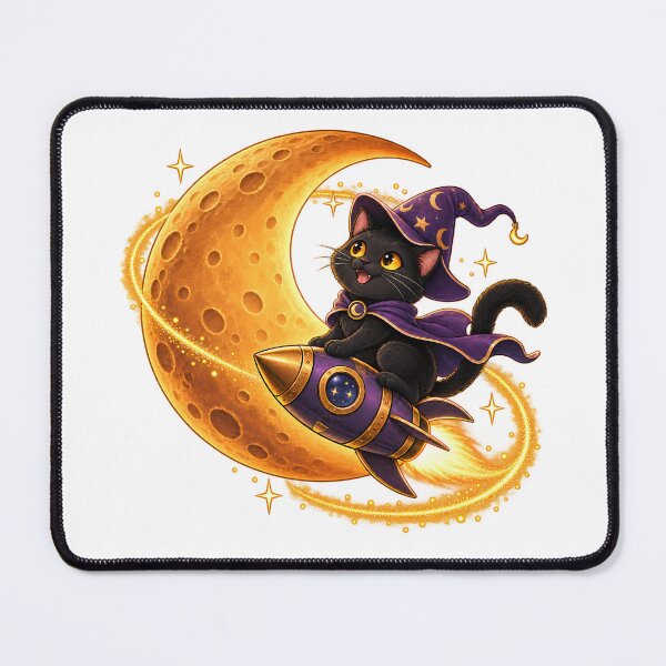Item preview, Wizard Cat Rocket designed and sold by Natrix Art Design.