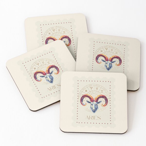 Item preview, Aries Zodiac Stamp – Celestial Vintage Astrology Art designed and sold by CozyMuse.