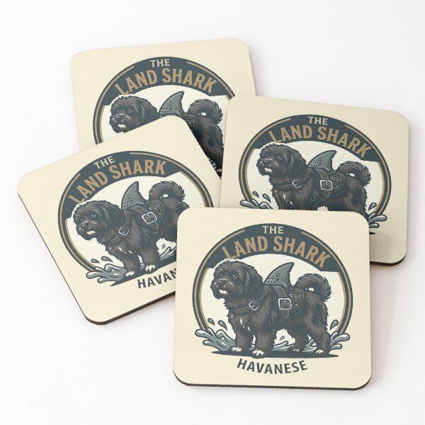 Item preview, The Land Shark – Havanese Black Dog Design designed and sold by Vin  Zzep.