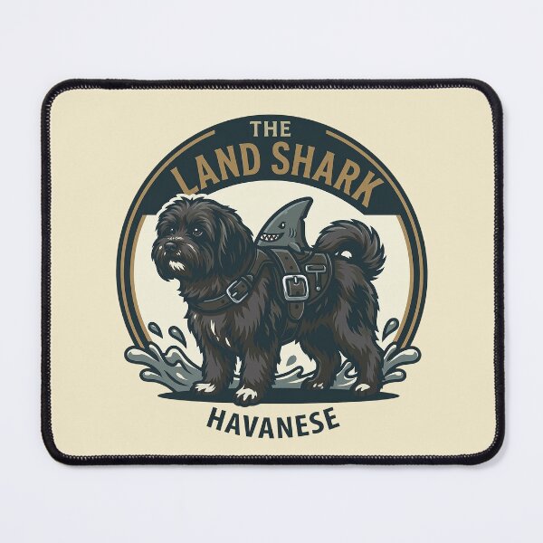 Item preview, The Land Shark – Havanese Black Dog Design designed and sold by Vin  Zzep.
