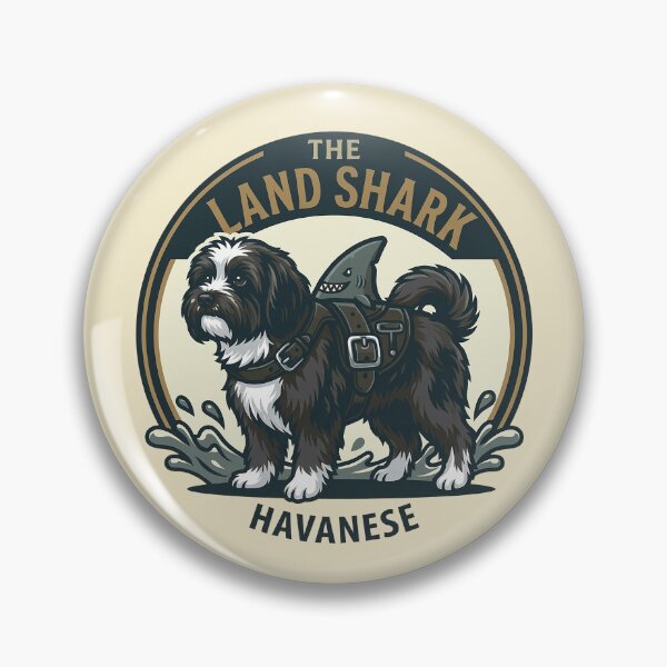 Item preview, The Land Shark – Havanese Black and White Dog Design designed and sold by Vin  Zzep.